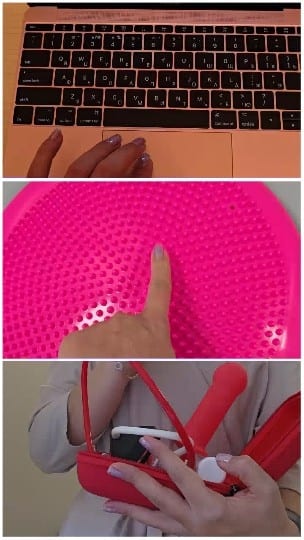 Hands Typing And Touching Surfaces