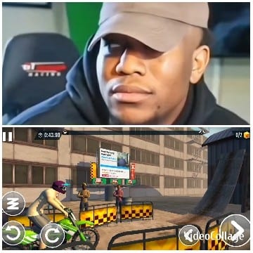 Gamer in Hoodie and Gameplay