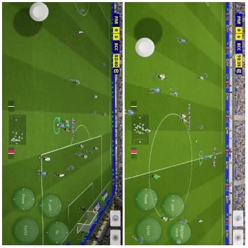Soccer Video Game Screens Side by Side