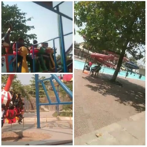 Children at Amusement Park Rides