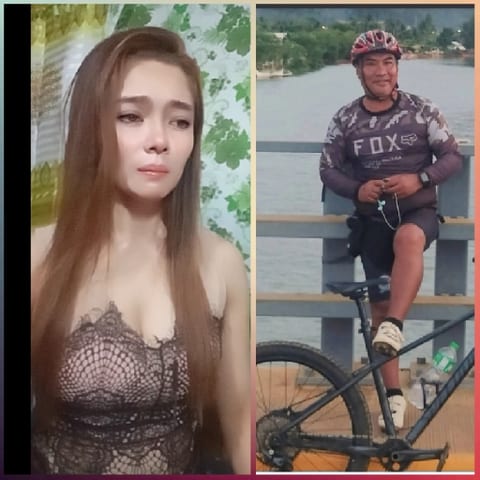 Person in Black Lace and Cyclist