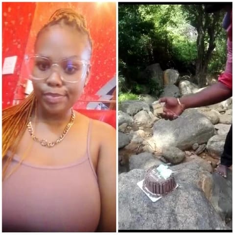 Smiling Person and Outdoor Cake