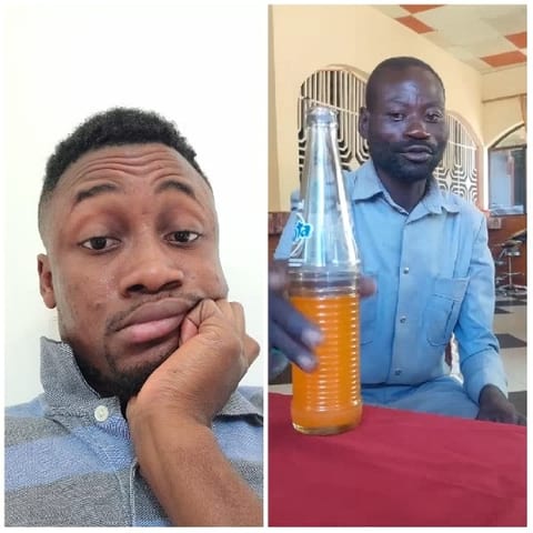 Person Resting Chin and Holding Bottle