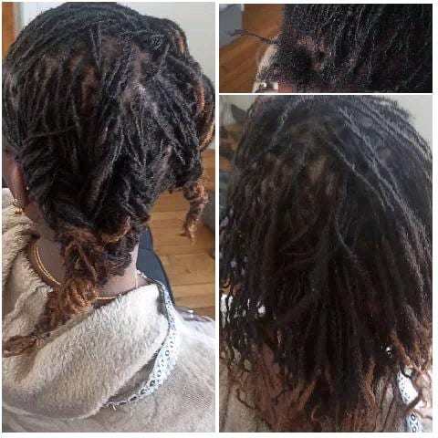 Styled Dreadlocks on Wooden Floor