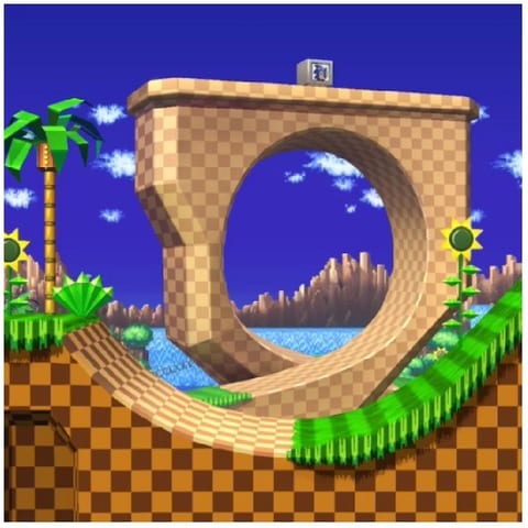 Cartoon Landscape with Loop Structure