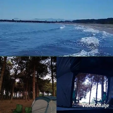 Beach, Campsite, and Tent Views