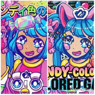 Cartoon Character with Candy Theme