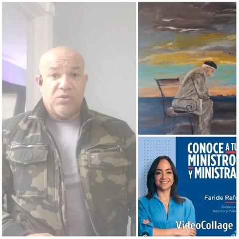 Man Indoors and Various Artworks