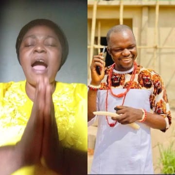 Person Praying and Another Smiling