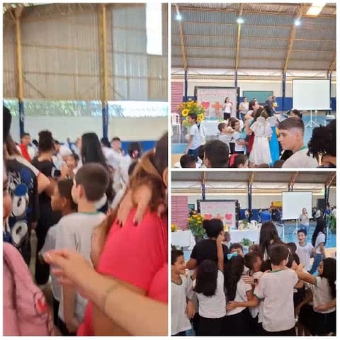 Gathering in Gym with Decorations