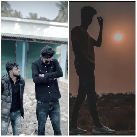 Men Outdoors and Silhouette