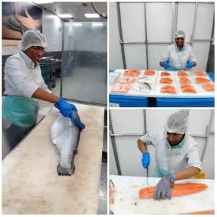 Fish Processing in Food Area