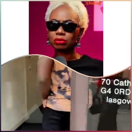 Blonde Person with Sunglasses