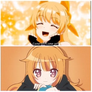 Animated Character's Cheerful Expressions