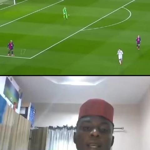 Soccer Match and Red Hat