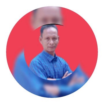 Man in Blue Shirt with Pattern