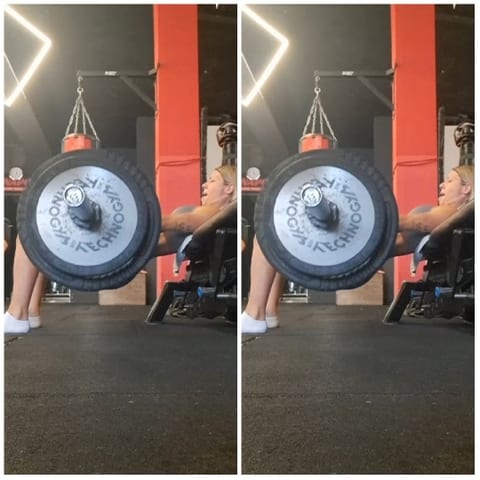 Exercising with Weights at Gym