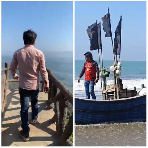 Walking by the Ocean and Boat