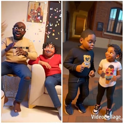 Animated Characters on Couch and Street