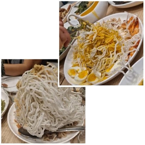 Noodles with Eggs and Shrimp Dish