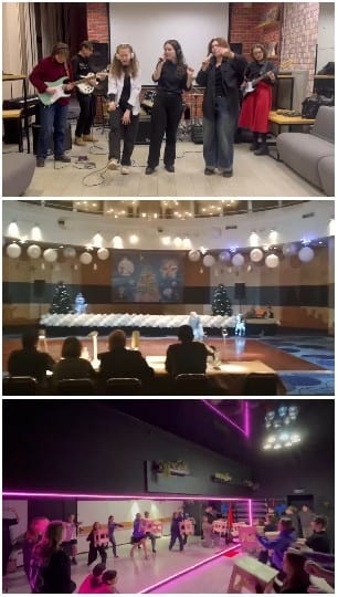Musicians, Ceremony, and Fitness Class