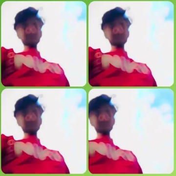 Blurred Person in Bright Sky