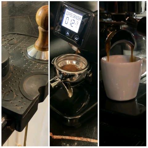 Espresso Making Process in Three Steps