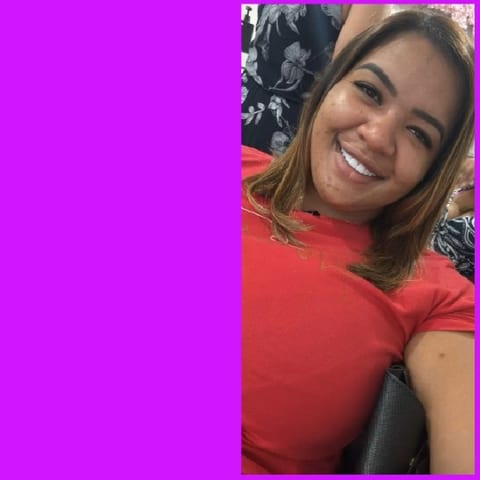 Smiling Person on Colorful Background