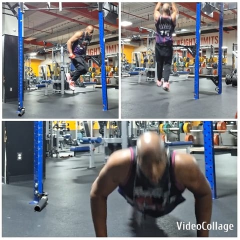 Person Exercising with Gym Equipment