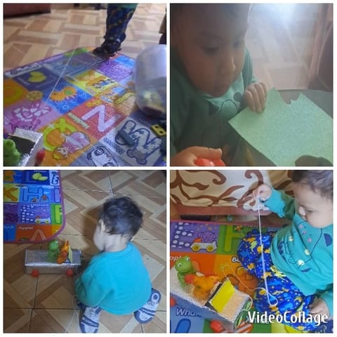 Child Playing with Colorful Toys