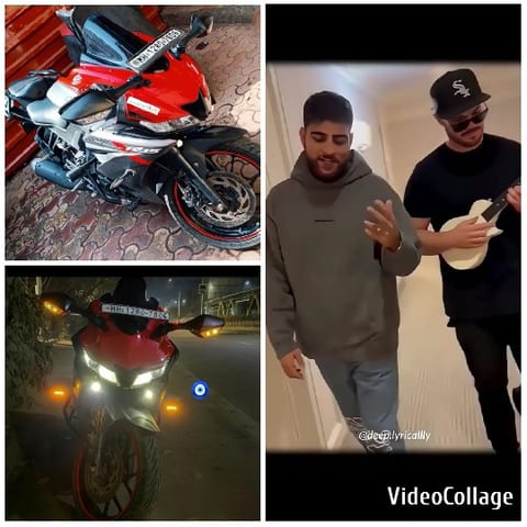 Motorcycle and People in Hallway