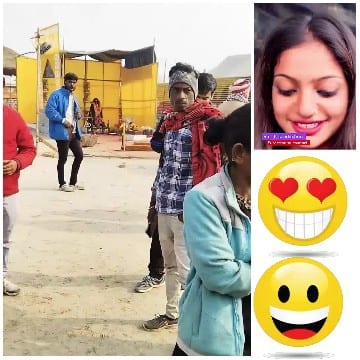 Outdoor Group with Smile Emojis