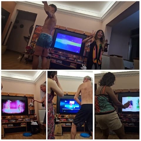 People Enjoying a Casual Game Night
