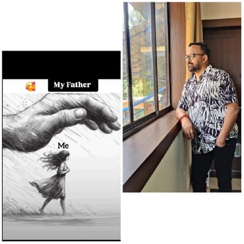 Father's Protection and Indoor Reflection
