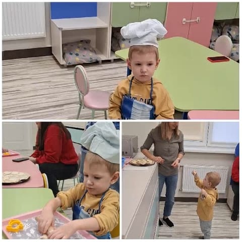 Child In Cooking Setting With Chef Hat