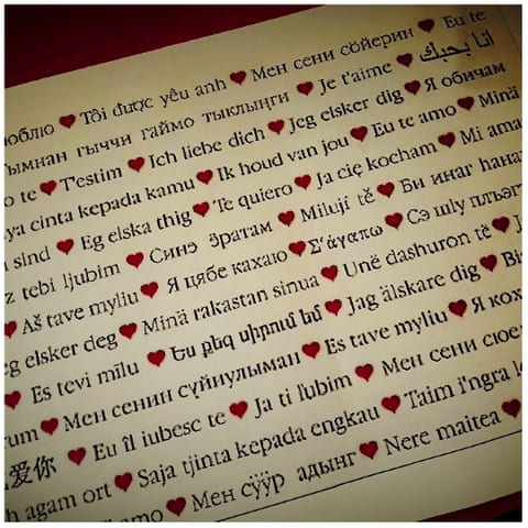 I Love You in Different Languages