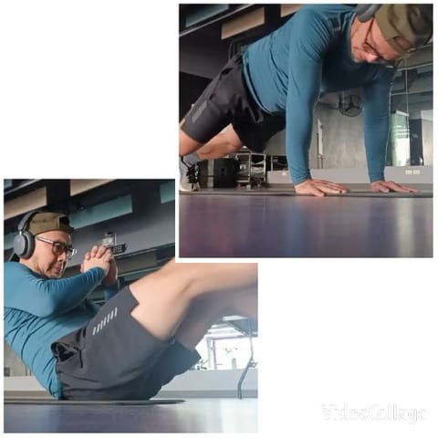 Person Doing Plank and Abdominal Exercises