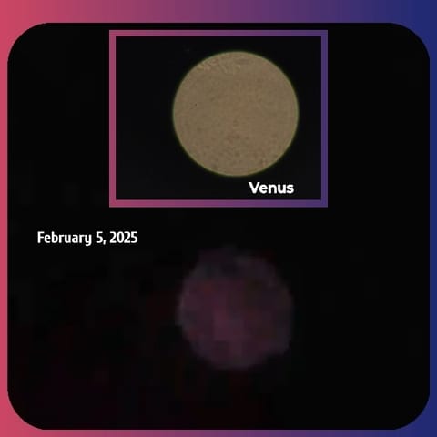 Planet Venus with Date Overlay