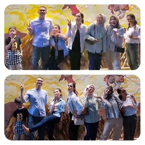 Playful Group Photos with Background