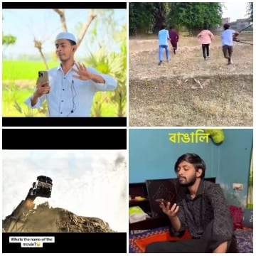 Four Different Scenes with Diverse Actions