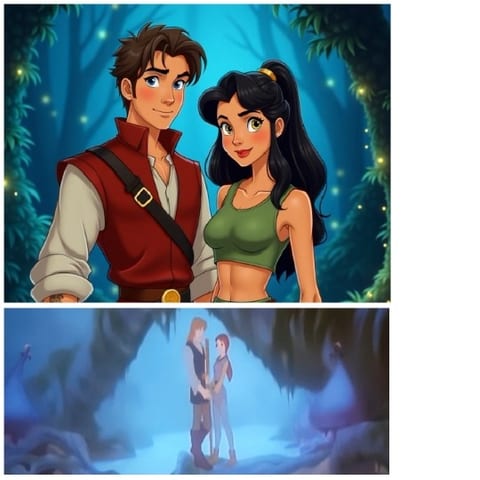 Animated Characters in Forest Scene