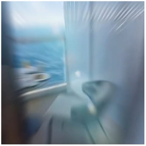 Blurred Room Overlooking the Sea