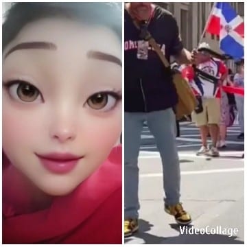 Animated Face and Street Parade