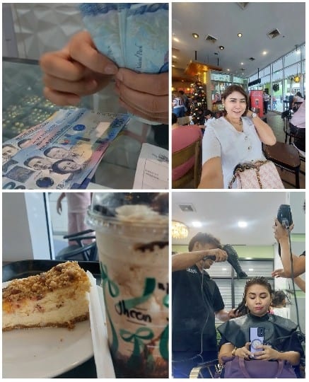 Money Counting and Cafe Selfie