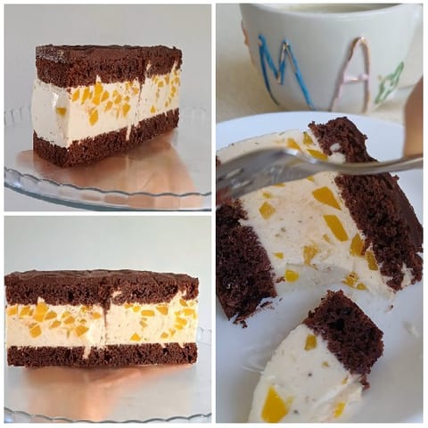 Layered Dessert with Fruit Filling