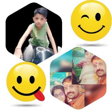 Young Person on Motorcycle and Smiley Faces