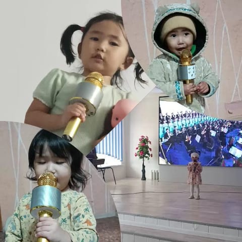 Children Singing with Microphones