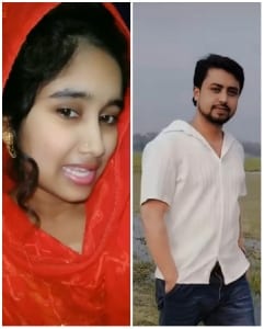 Man and Woman Posing Outdoors