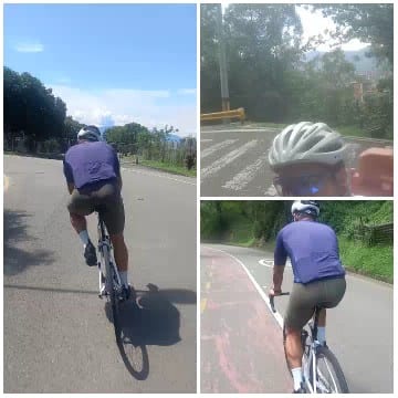 Cyclist Riding in Scenic Area