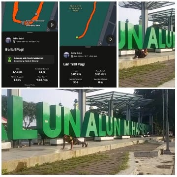Running App and Park Sign